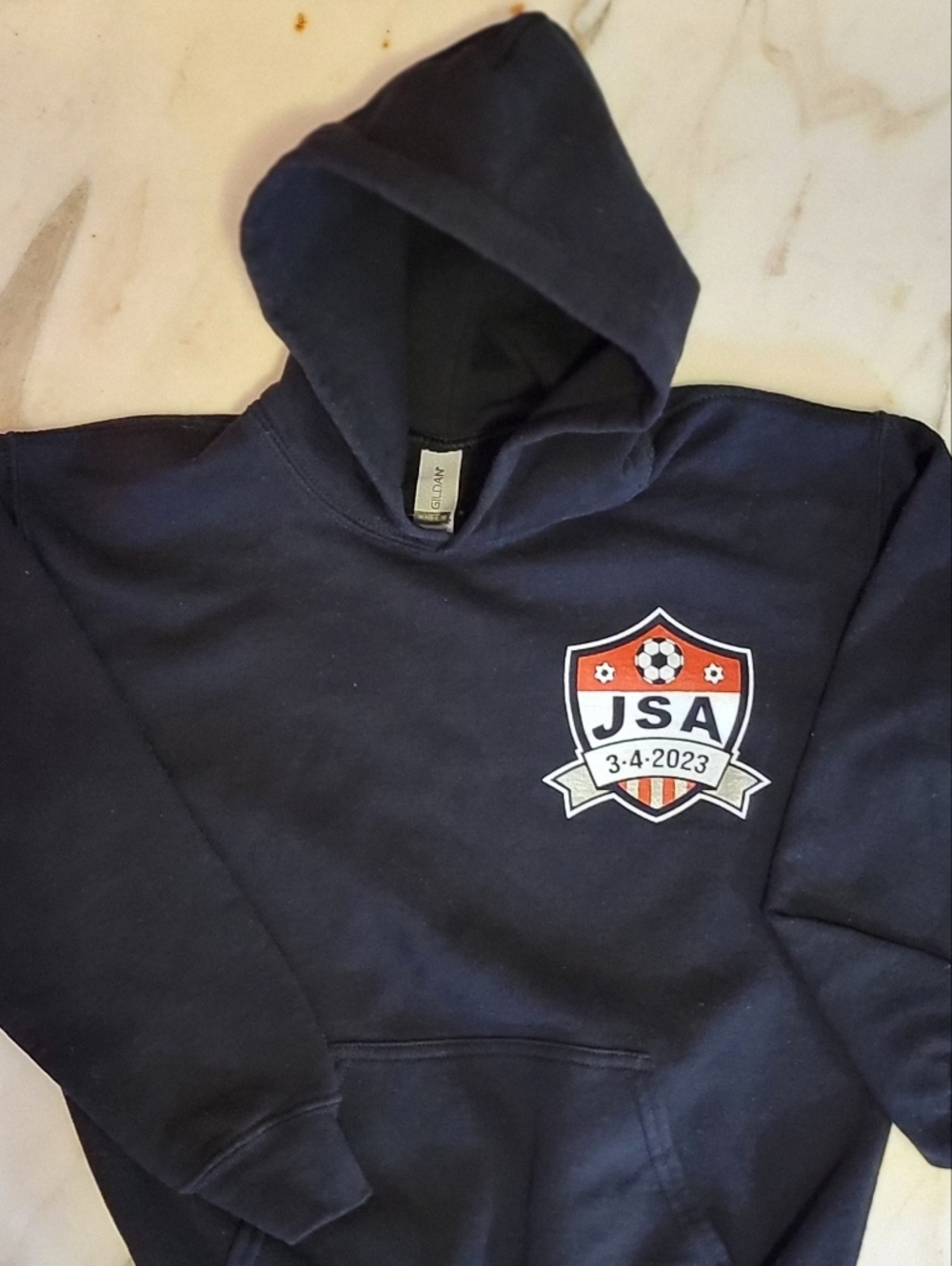 Kids Navy Blue Soccer Sweatshirt JSA Club Crewneck Gildan